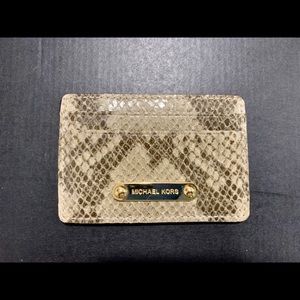 Michael Kors Snakeskin Python Card Holder
